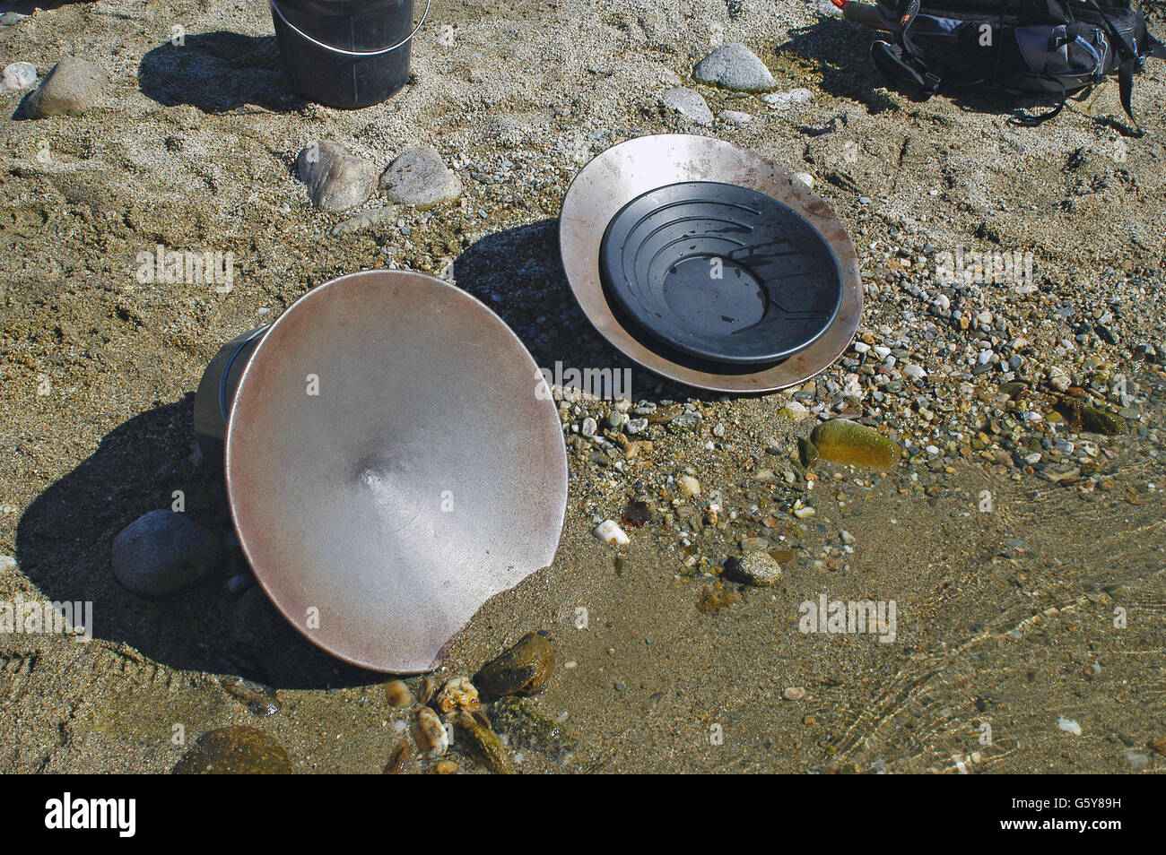 tools of the gold washer Stock Photo Alamy
