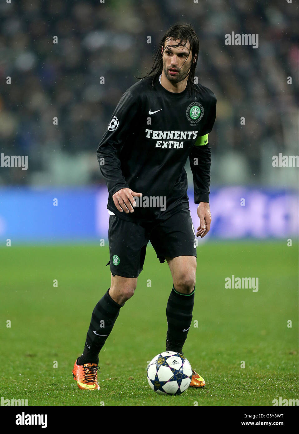 Soccer - UEFA Champions League - Round of 16 - Second Leg - Juventus v Celtic - Juventus Stadium. Georgios Samaras, Celtic Stock Photo