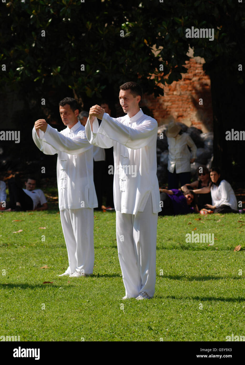 Tai Chi in the park Stock Photo