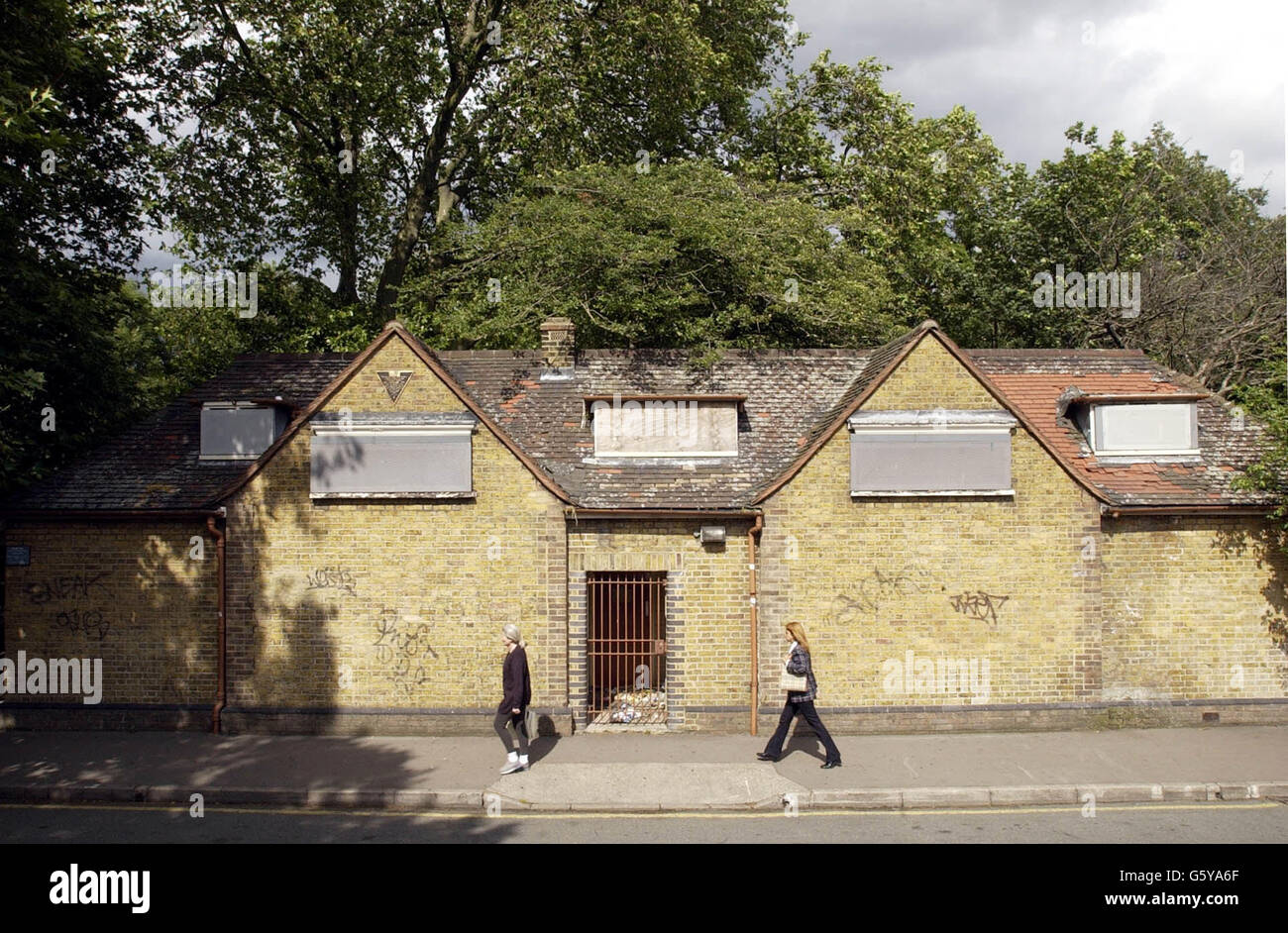 The disused public toilet in Highbury fields, Islington, North London