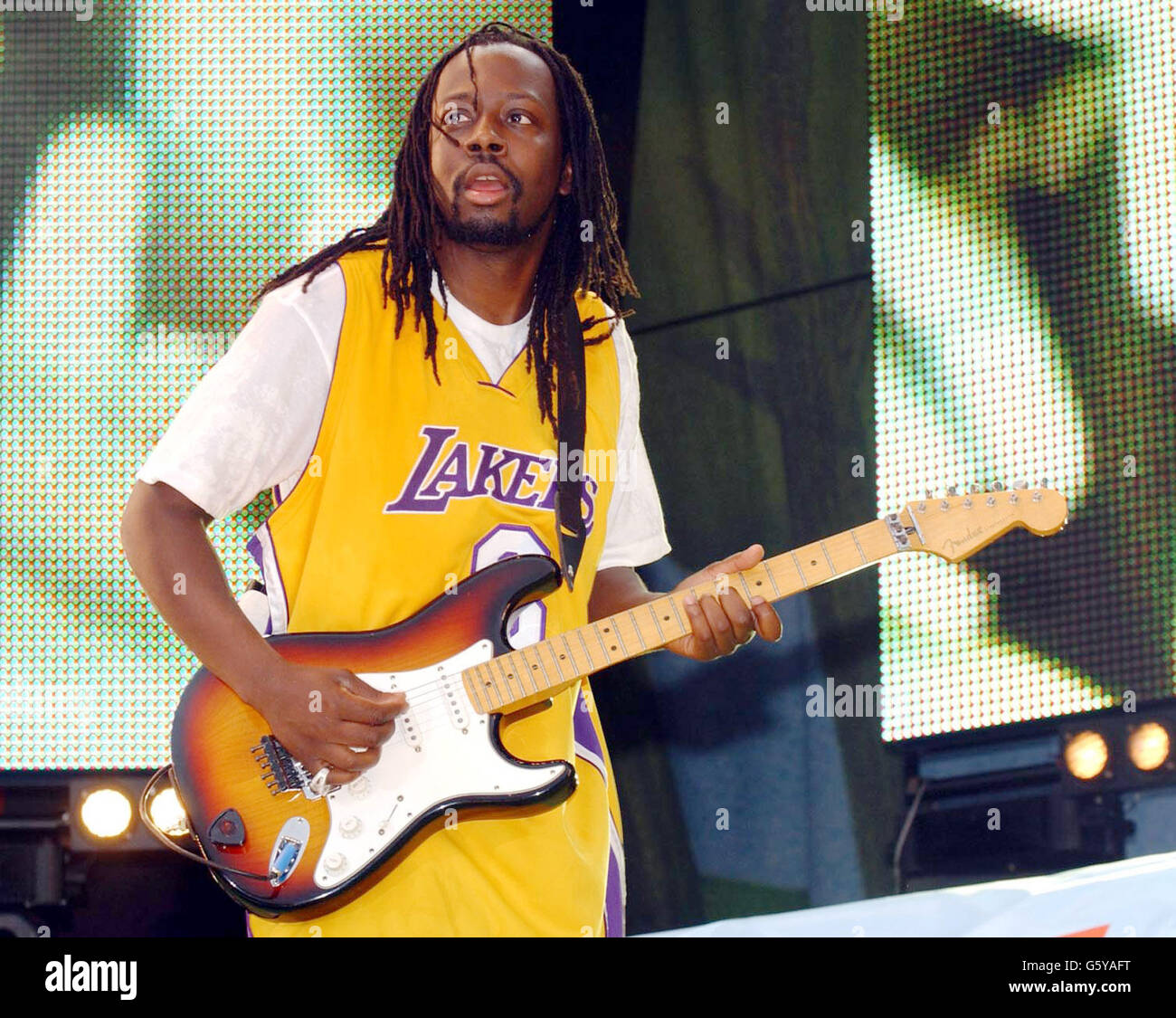 Party in the Park 2002 - Wyclef Jean Stock Photo