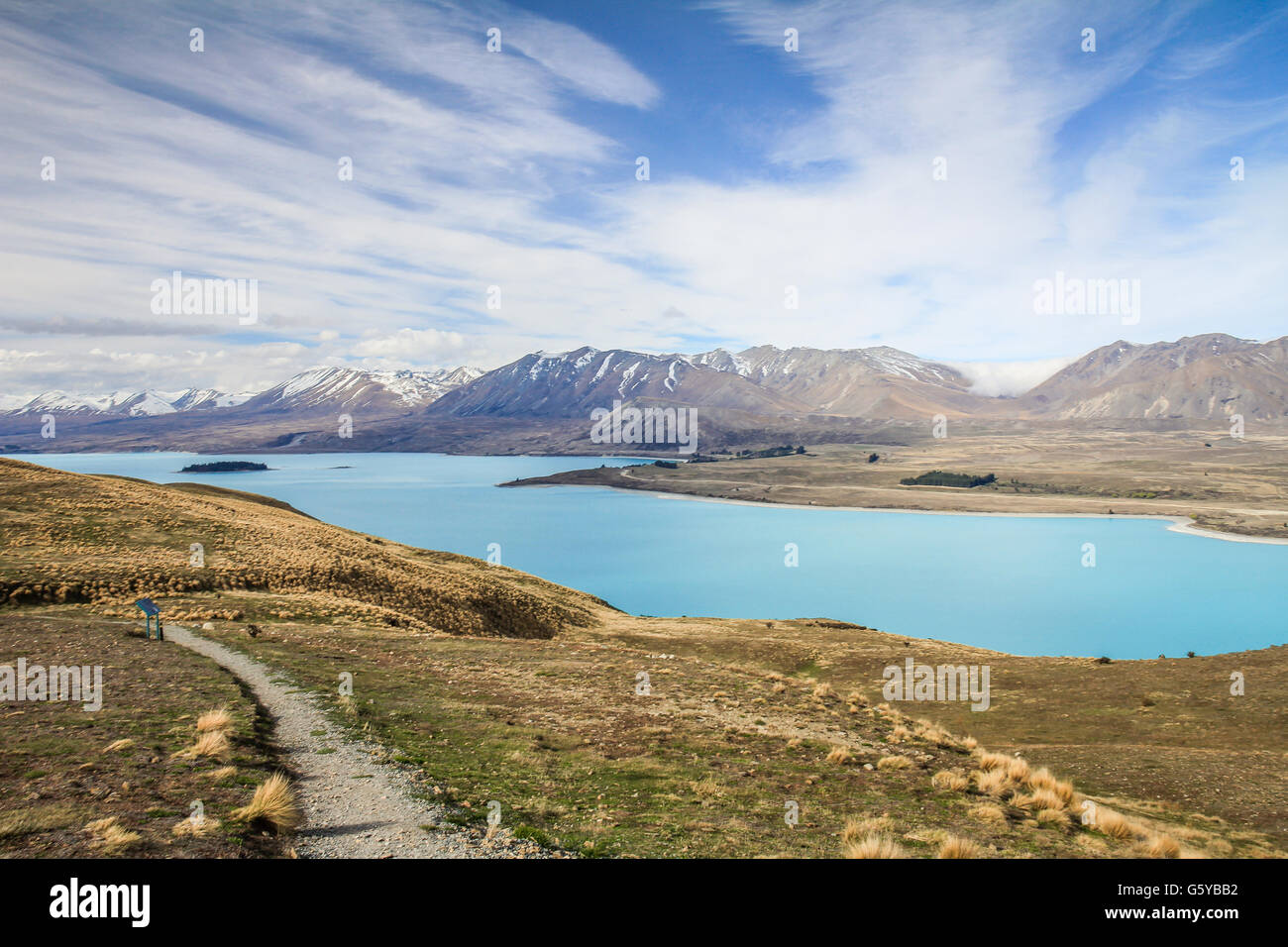 Lake Tekapo in New Zealand Stock Photo