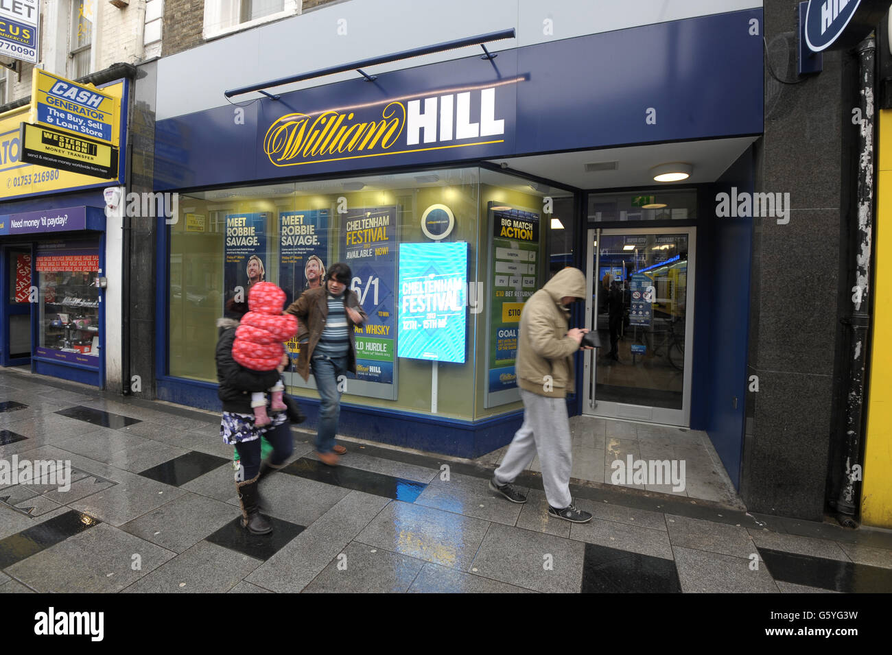 William Hill Bookmakers Shop Opening - Slough Stock Photo - Alamy