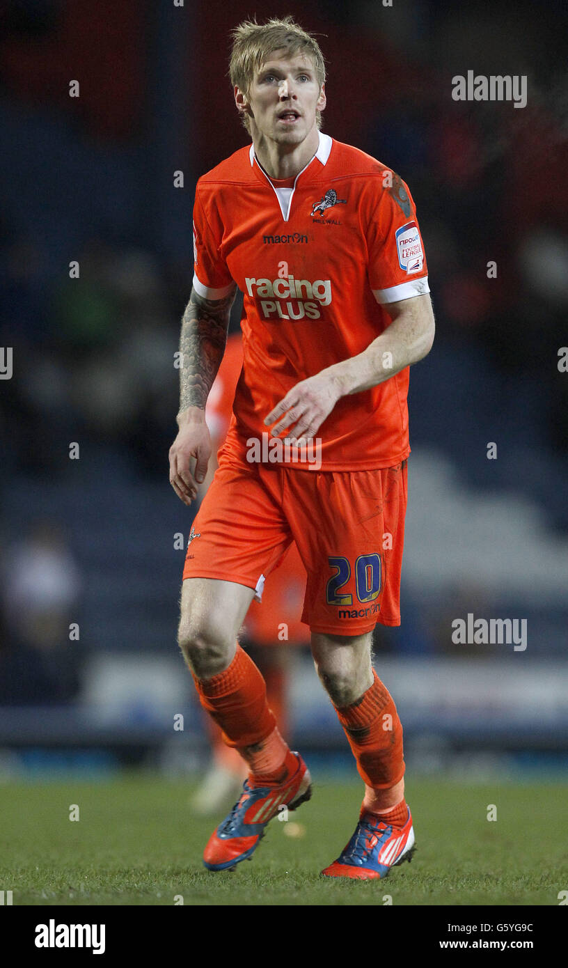 Millwall's Danny Shittu in action against Blackburn Rovers during the FA  Cup, Quarter Final Replay at Ewood Park, Blackburn Stock Photo - Alamy