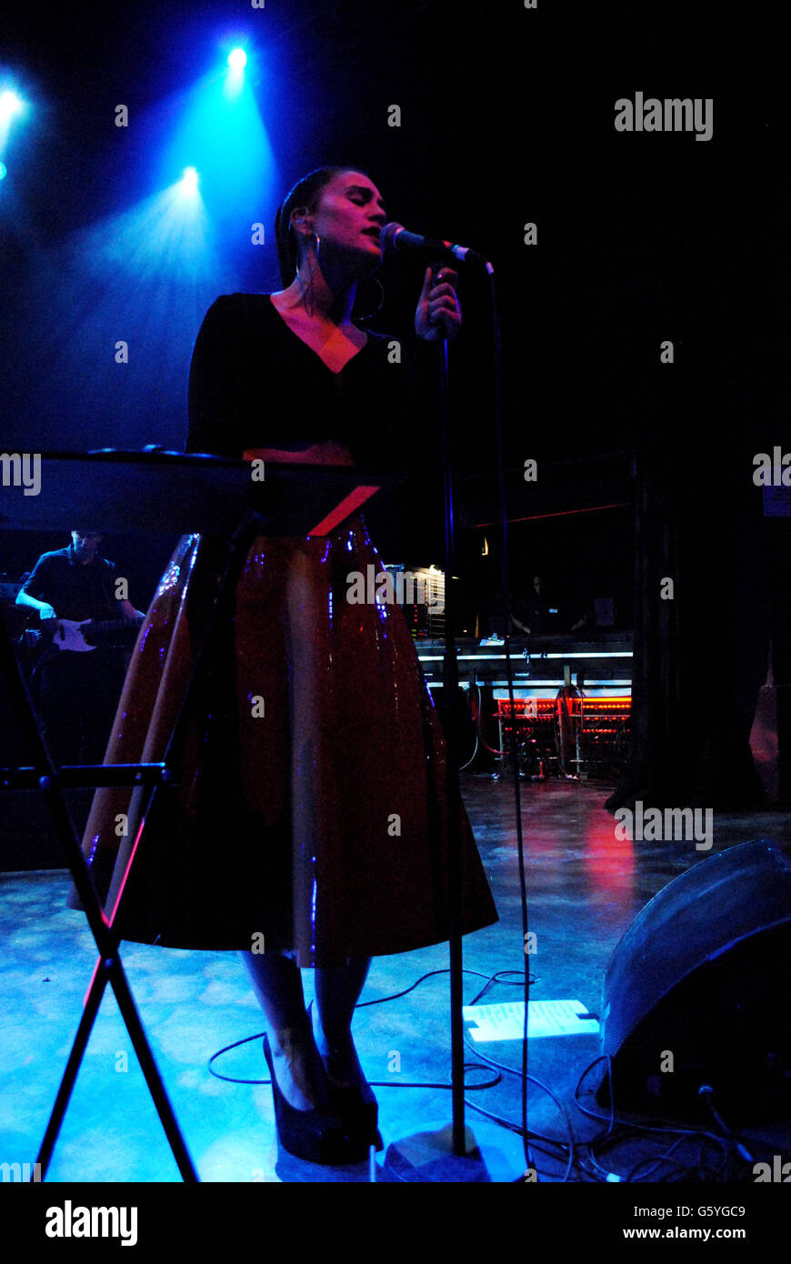 Jessie Ware performing at the Shepherds Bush Empire in London last night. Stock Photo