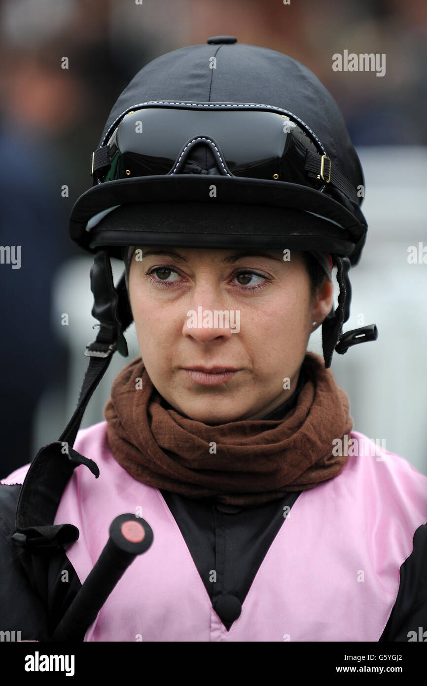 Jockey hayley turner during lincoln trial day at wolverhampton