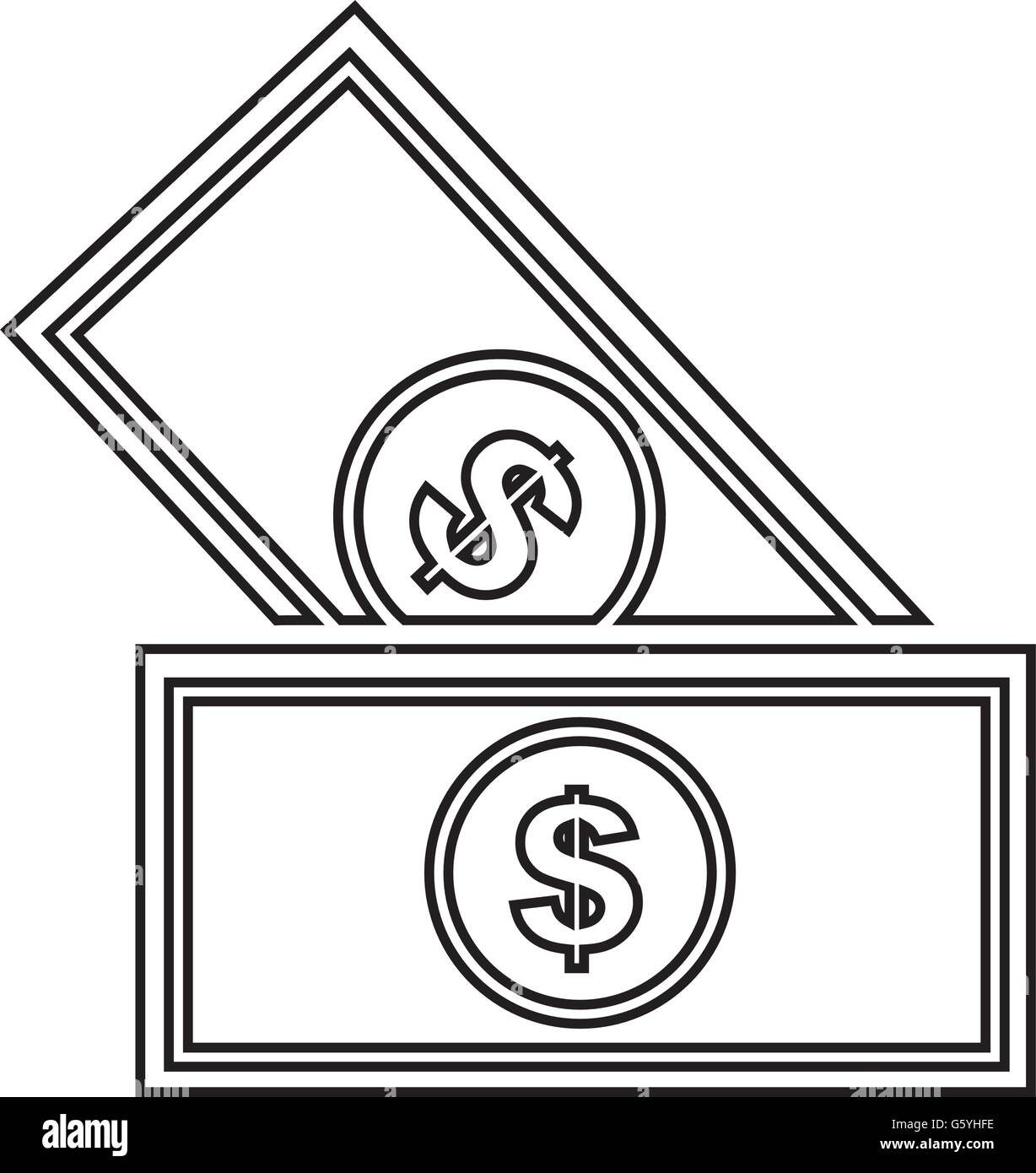 bills dollars isolated icon design Stock Vector Image & Art - Alamy