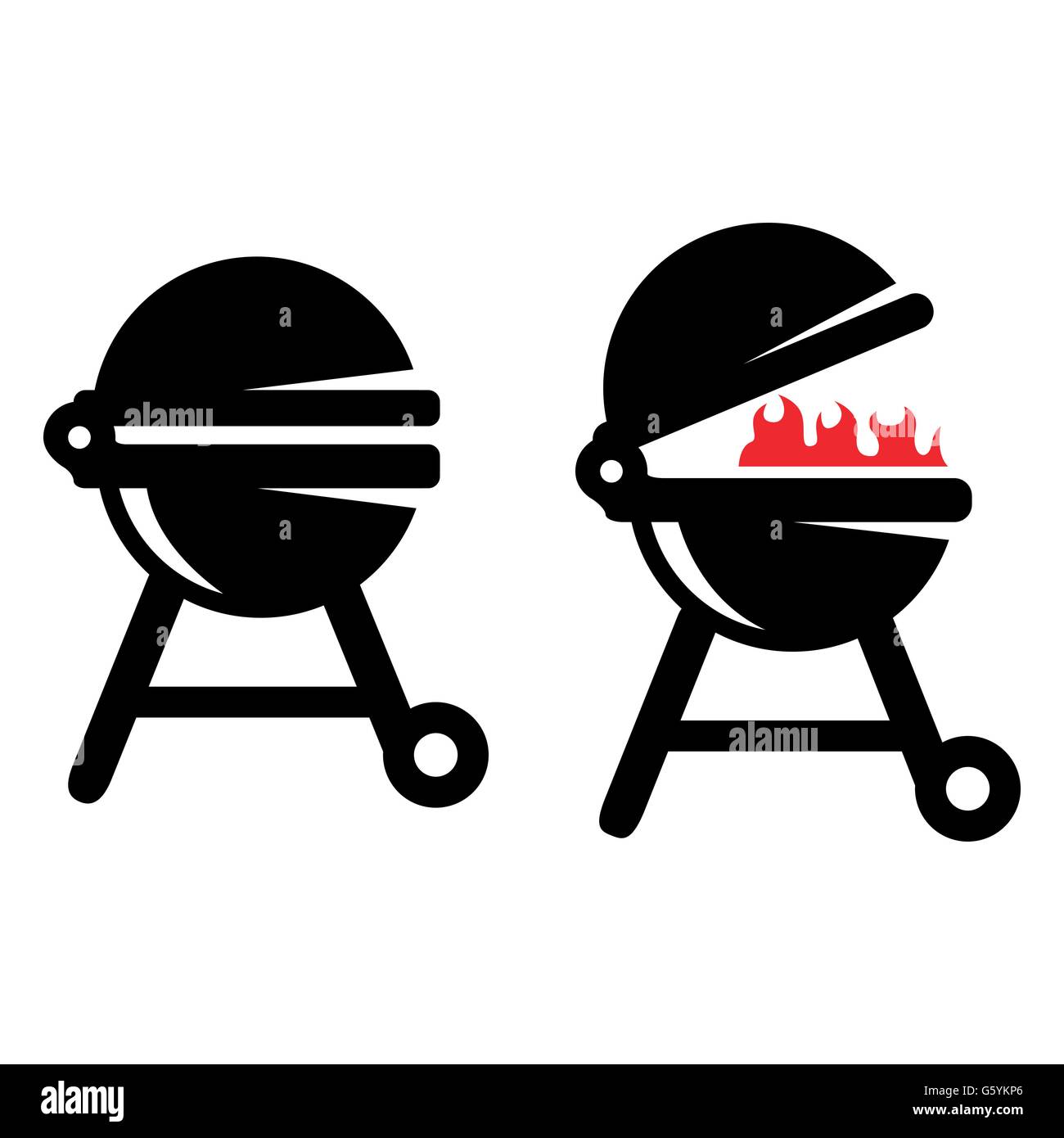 Grill BBQ Vector illustration icon. Barbecue grill Stock Vector Image ...