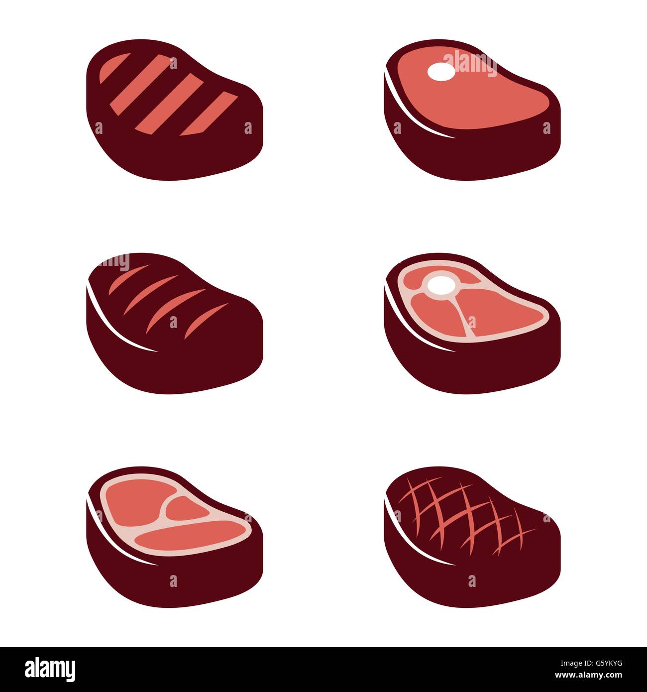 Beef steak illustration Stock Vector Images - Alamy