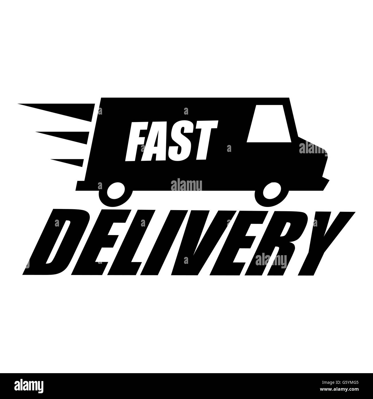 Vector black fast delivery icon Stock Vector Image & Art Alamy