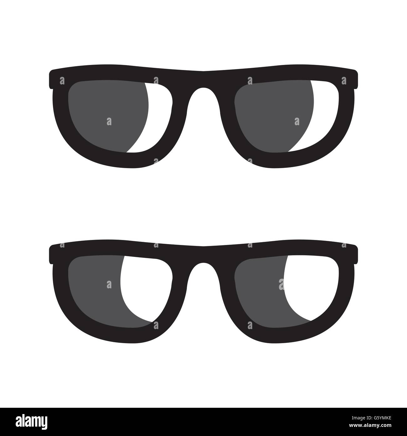 Vector black sunglasses icons set Stock Vector Image & Art - Alamy