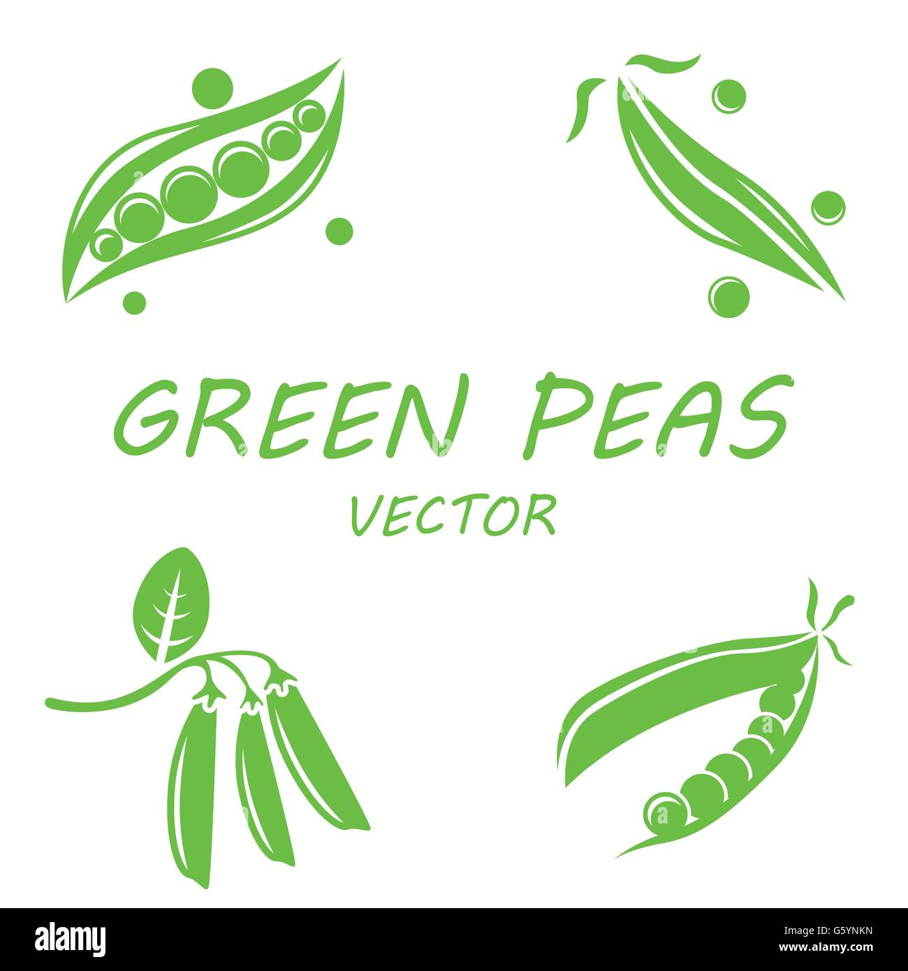 Peas vector hi-res stock photography and images - Alamy