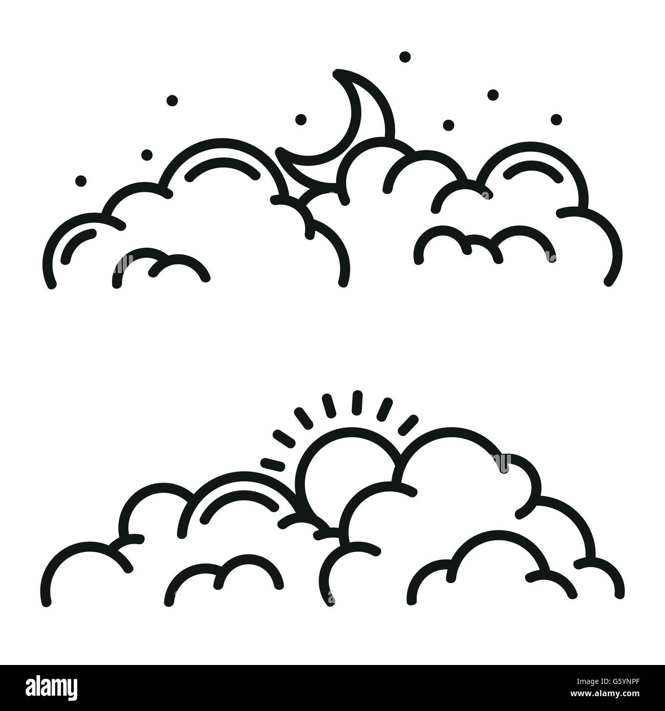 Vector line clouds icon Stock Vector Image & Art - Alamy