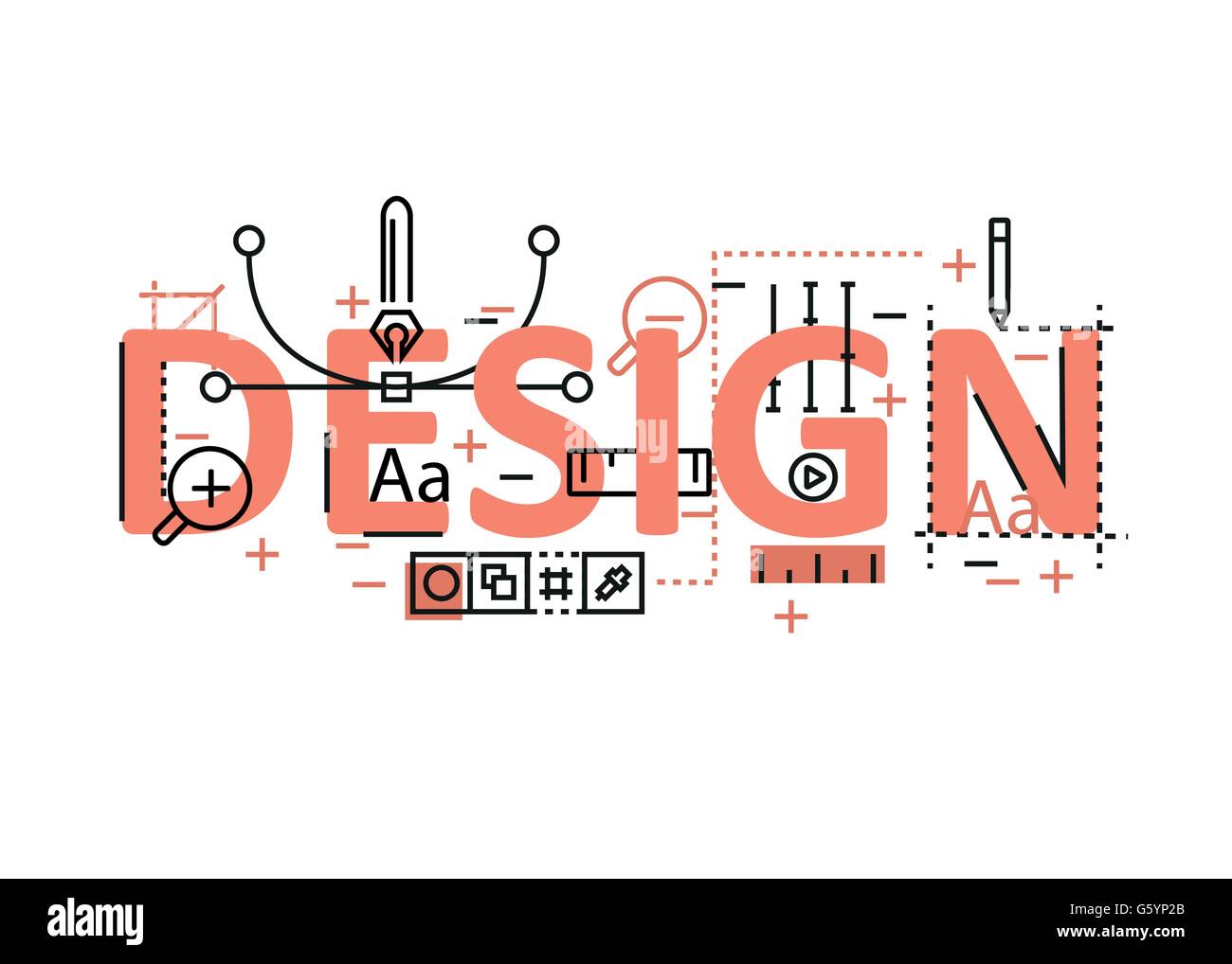 Design concept flat line design with icons and elements. Modern design ...