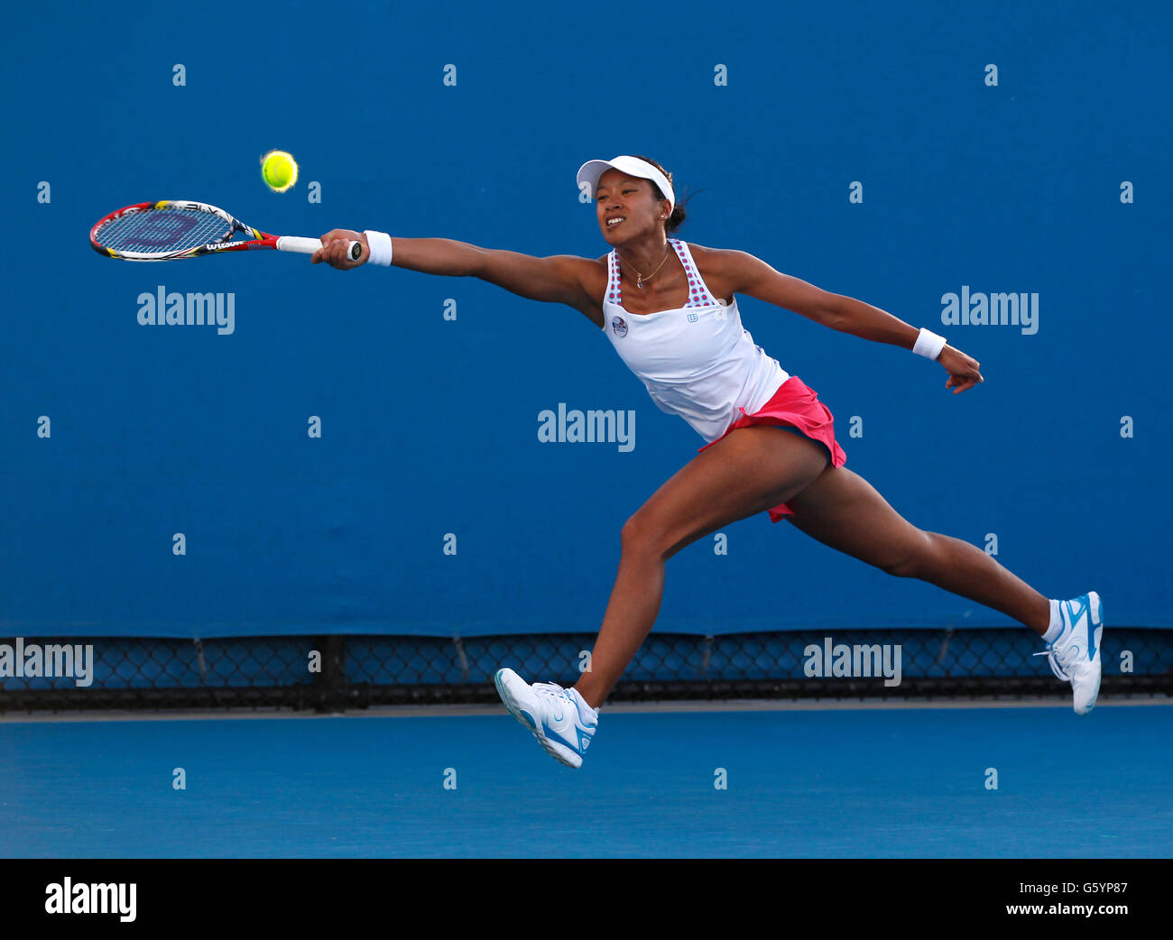Anne Keothavong, GBR, Australian Open 2012, ITF Grand Slam Tennis Tournament, Melbourne Park, Melbourne, Victoria, Australia Stock Photo