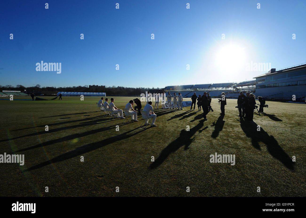 The press gather photocall emirates durham international cricket ground