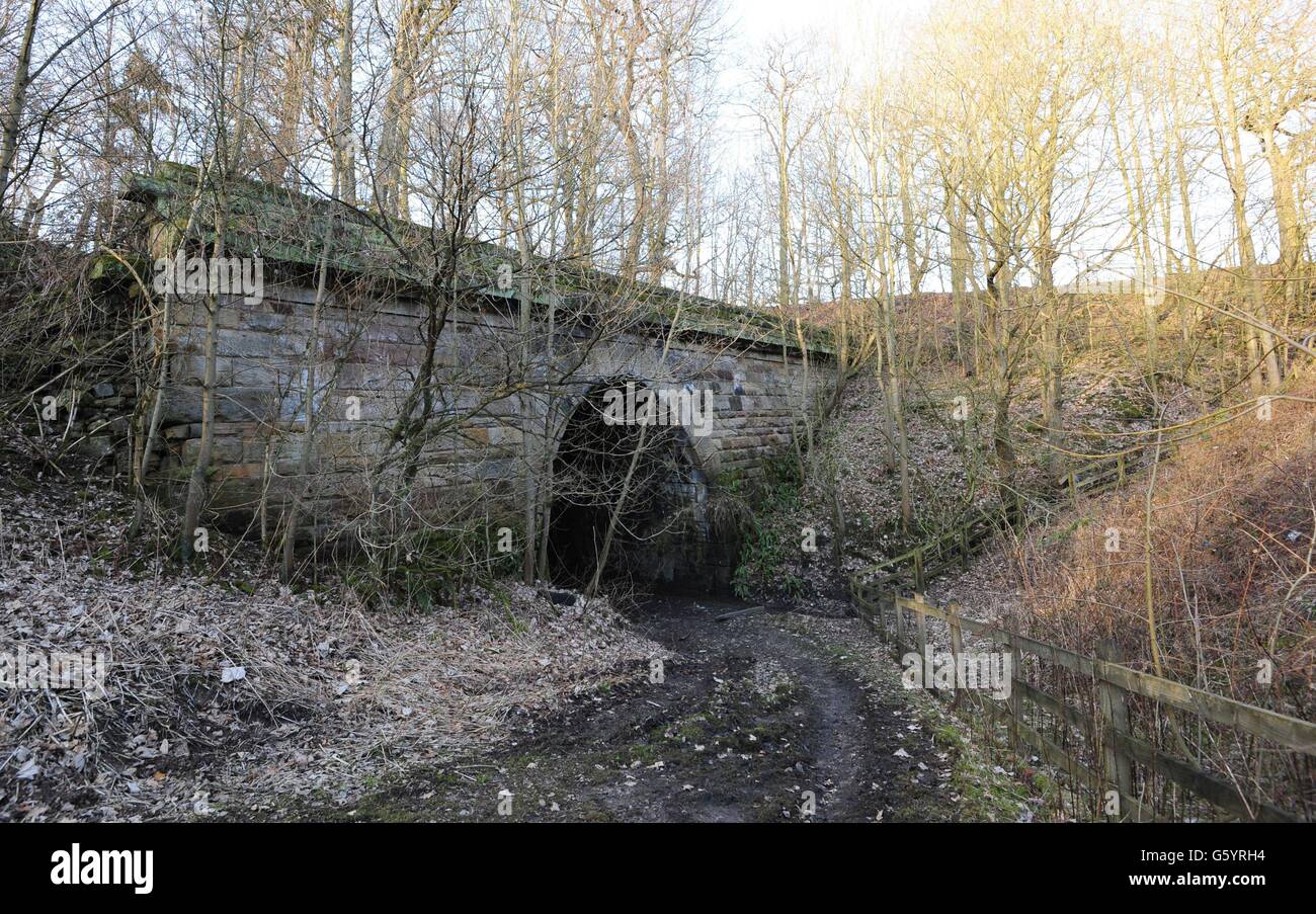 A general view showing the disused Prospect Tunnel near Harrogate which