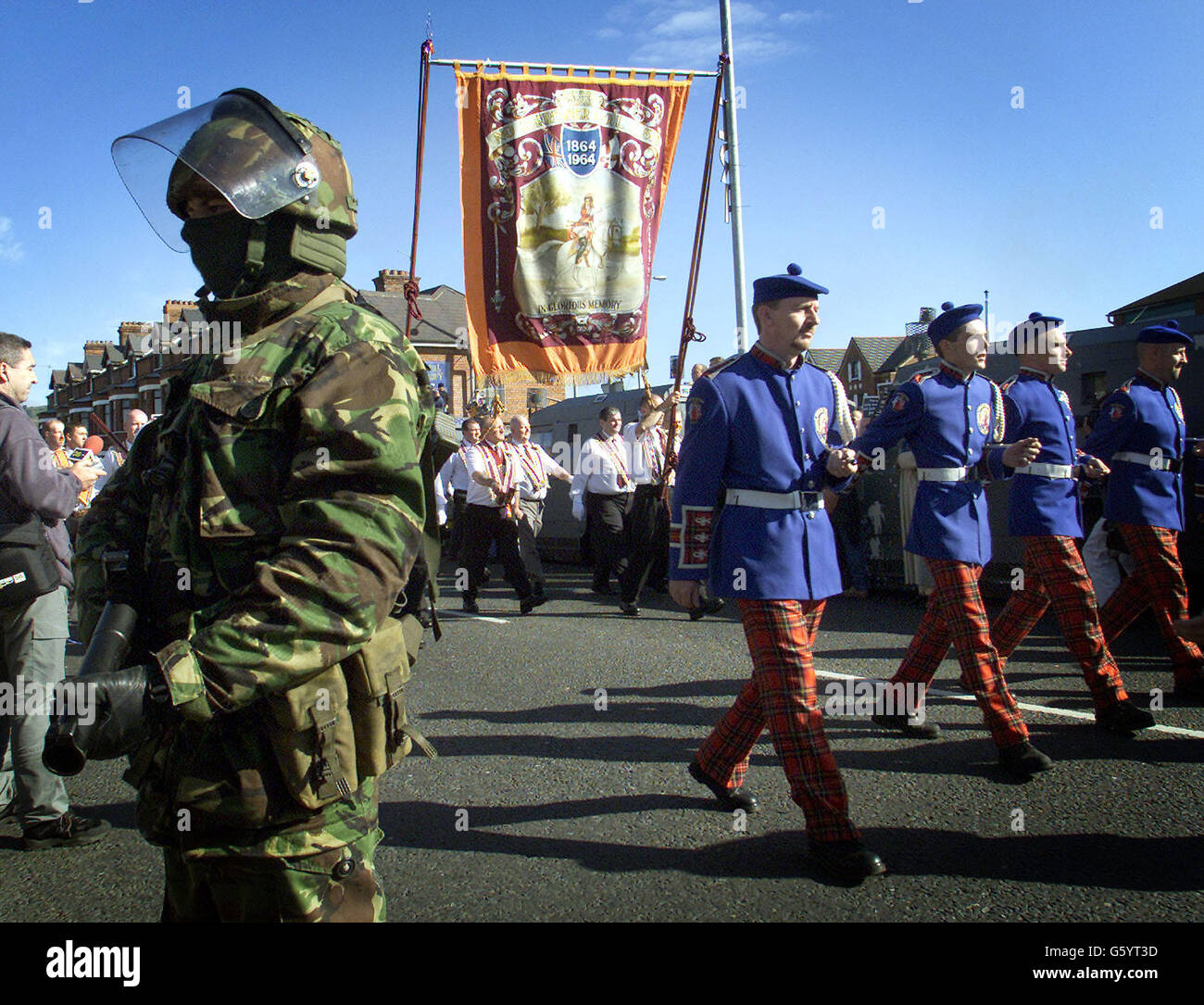 Orangemen Riots Orangemen and bandsmen pass through the Ardoyne district in North ...