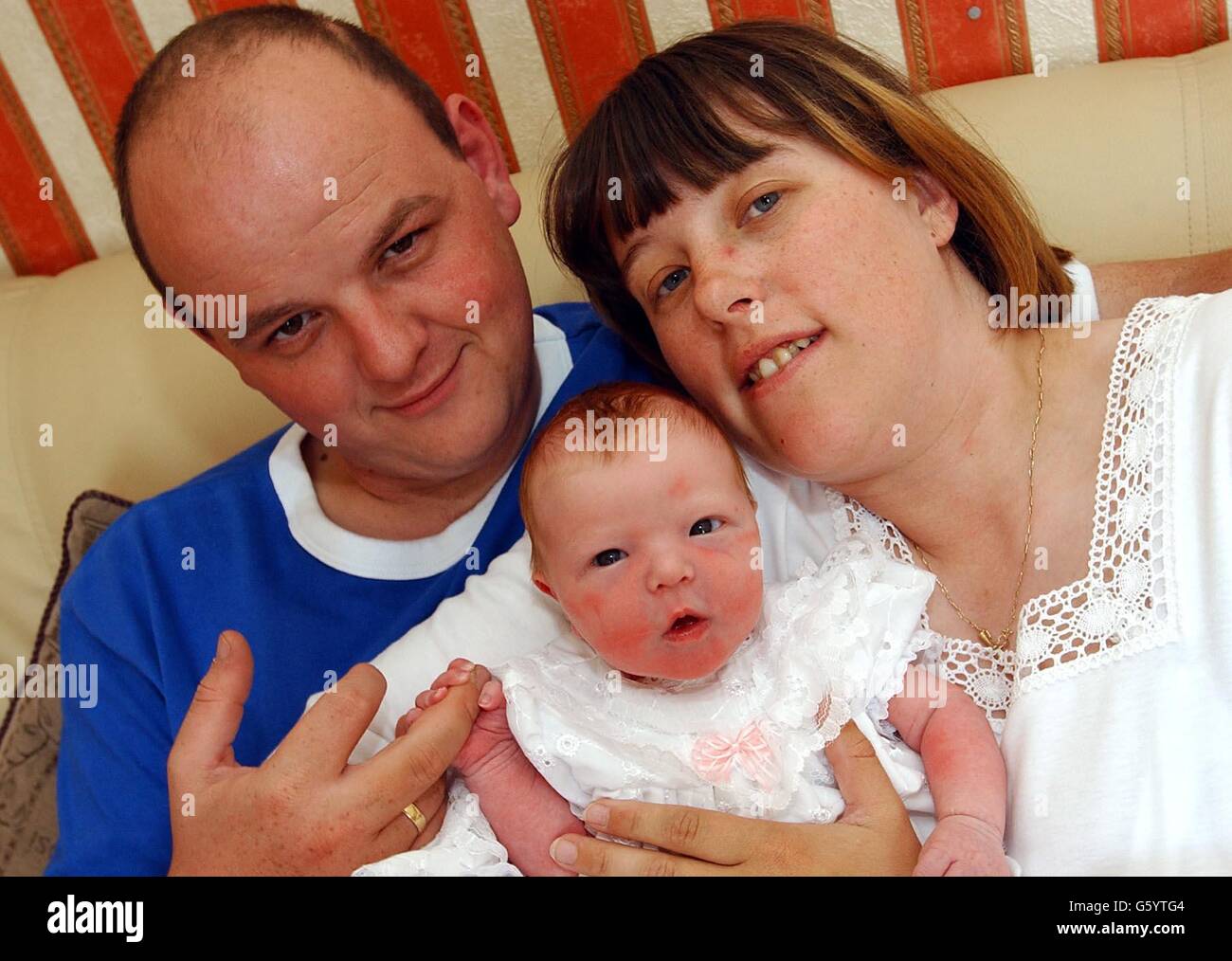 Emma Peake with baby Stock Photo