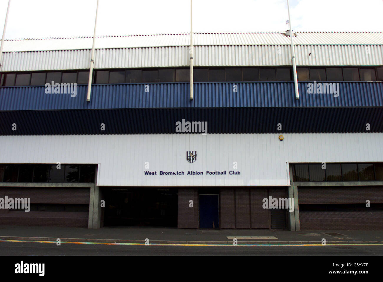 West Bromwich Albion's ground The Hawthorns on Halfords Road. Stock Photo