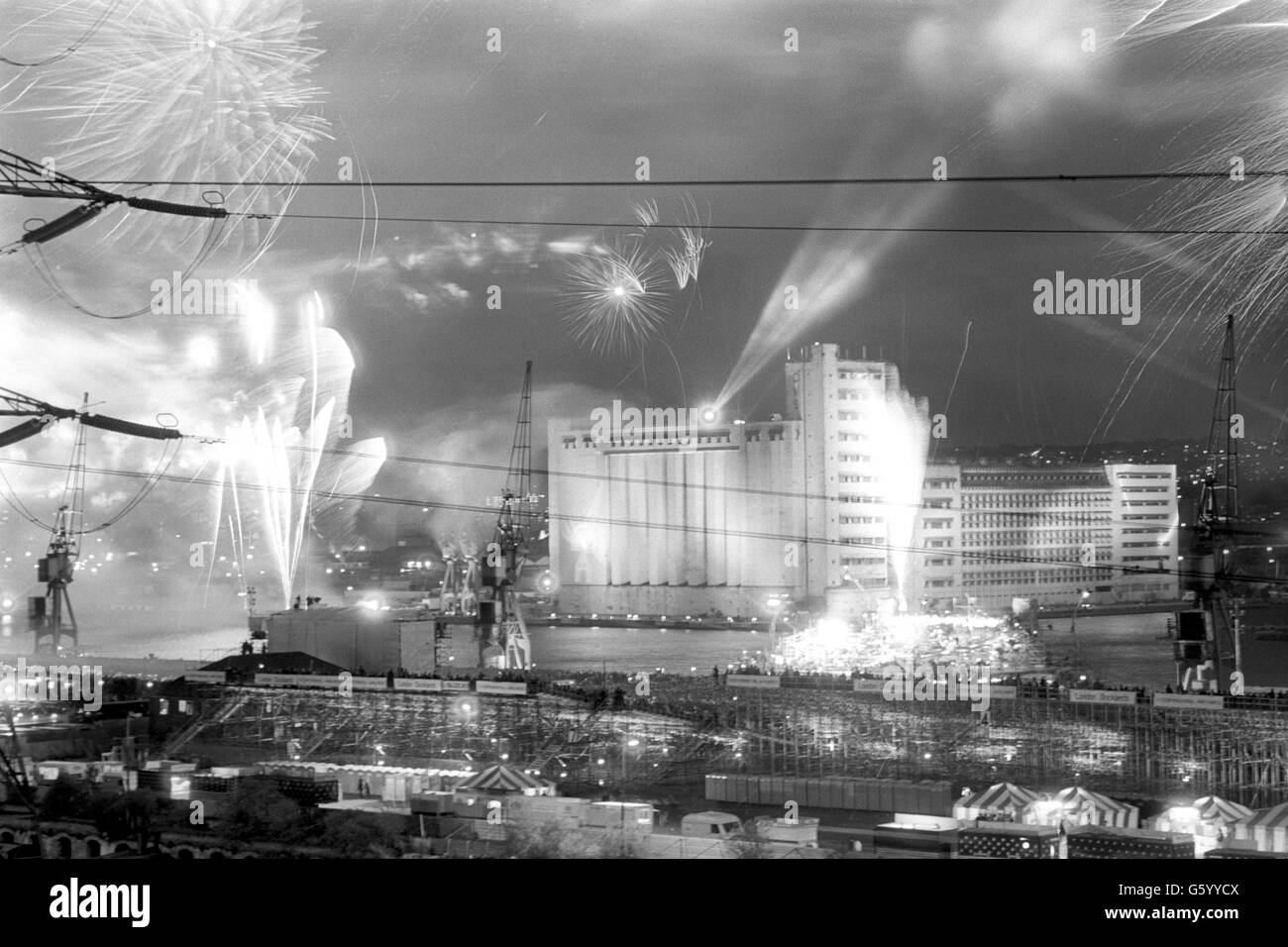 Music - Jean-Michel Jarre - Destination Docklands - Royal Victoria Docks,  Docklands, London Stock Photo - Alamy