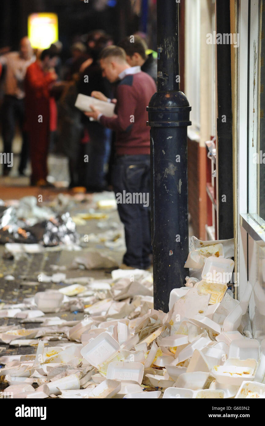 Commonly Known As Chip Alley In Cardiff City Centre High Resolution Stock Photography and Images