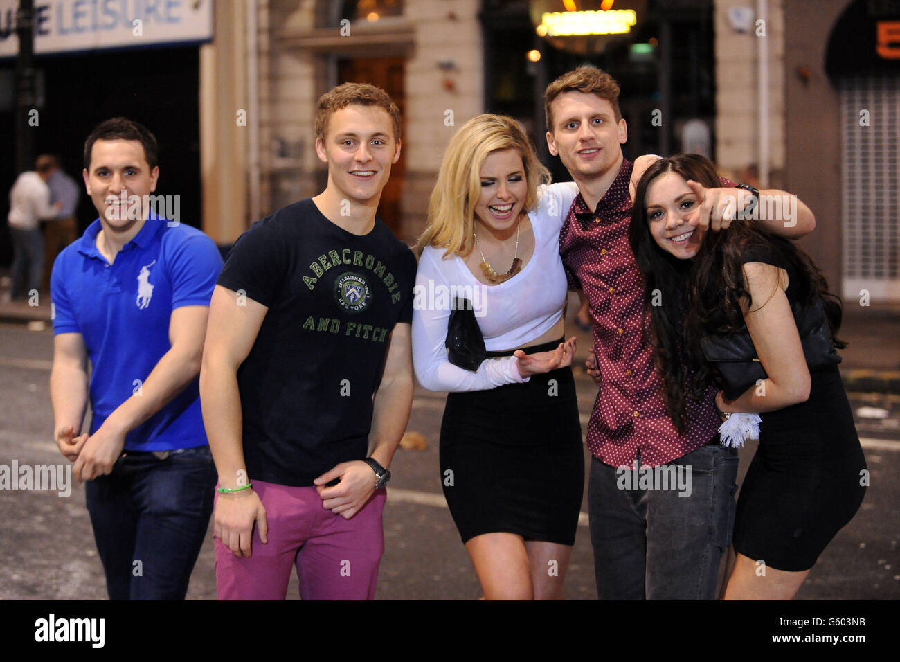 Nightlife in Cardiff Stock Photo Alamy