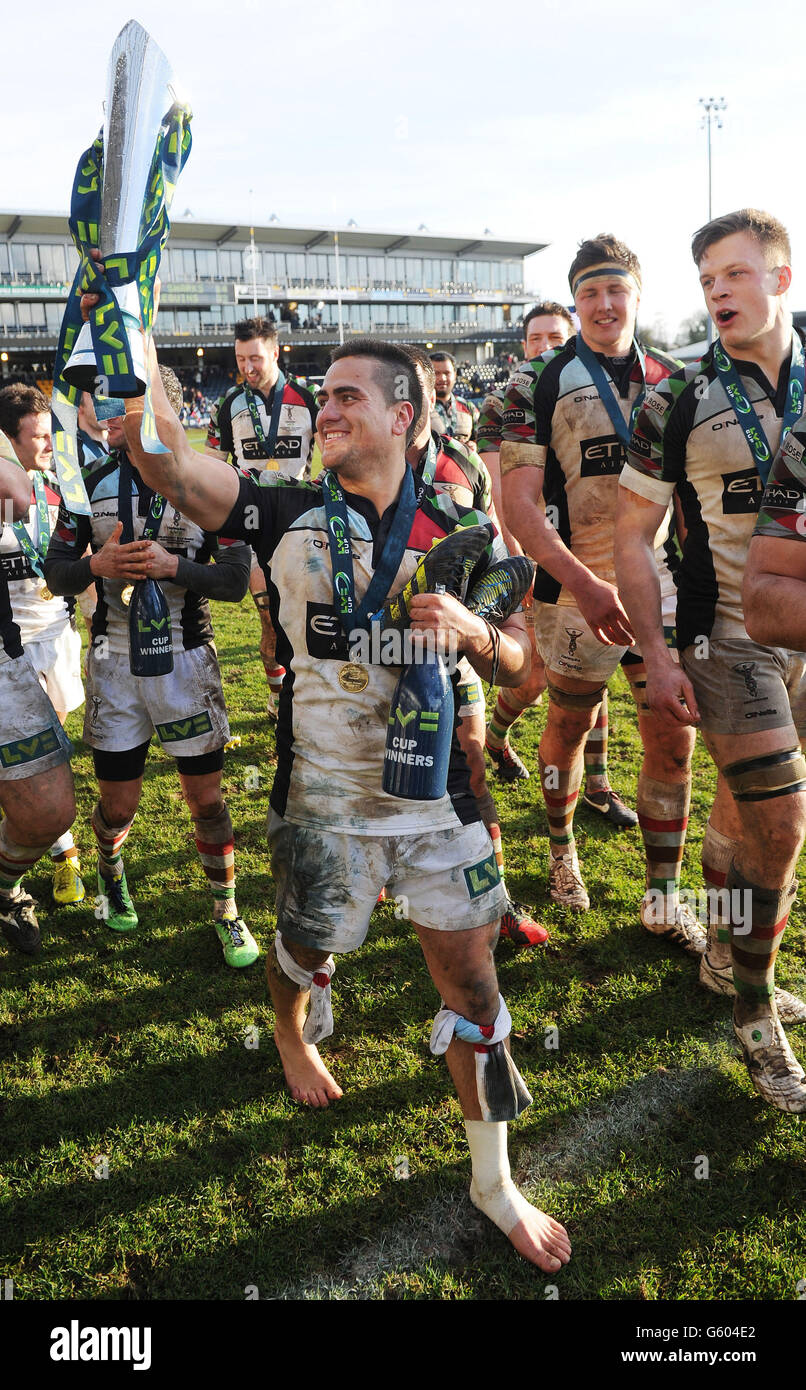 Harlequins ben botica celebrates following lv cup final sixways stadium ...