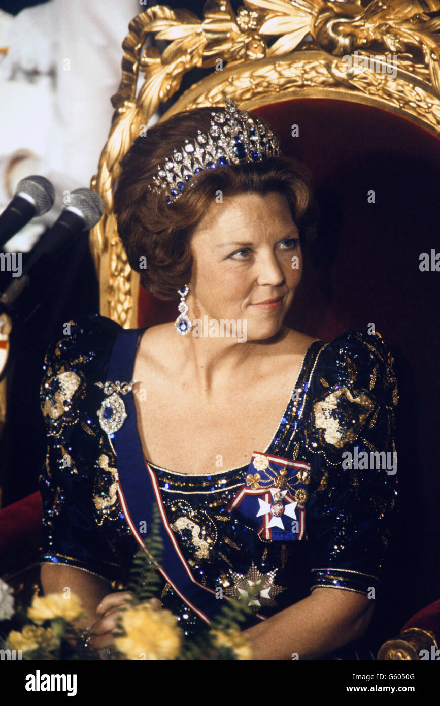 Royalty - Queen Beatrix State Visit - London Stock Photo