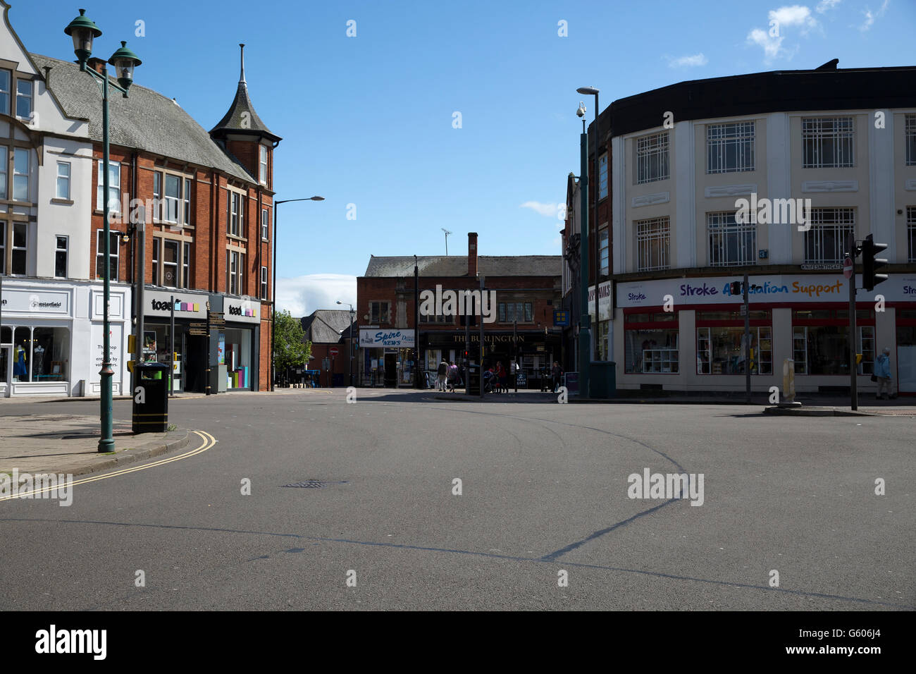 Street View Stoke On Trent Street View Of Chesterfield Uk Stock Photo - Alamy
