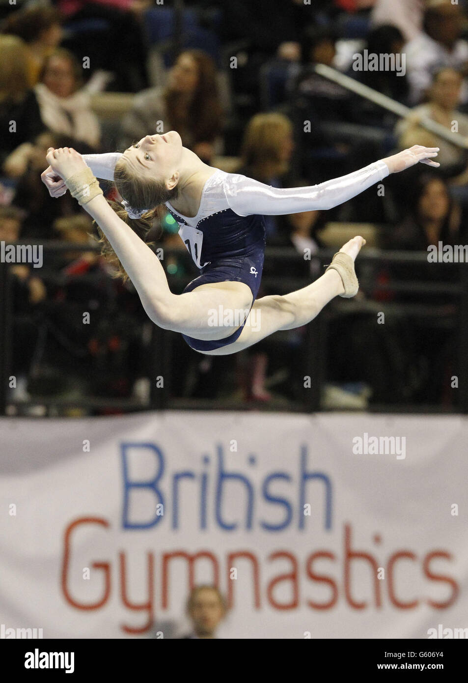 Gymnastics - British Championships - Day One - Echo Arena. Tara Donnelly competes in the WAG Junior's during the British Championships at the Echo Arena, Liverpool. Stock Photo