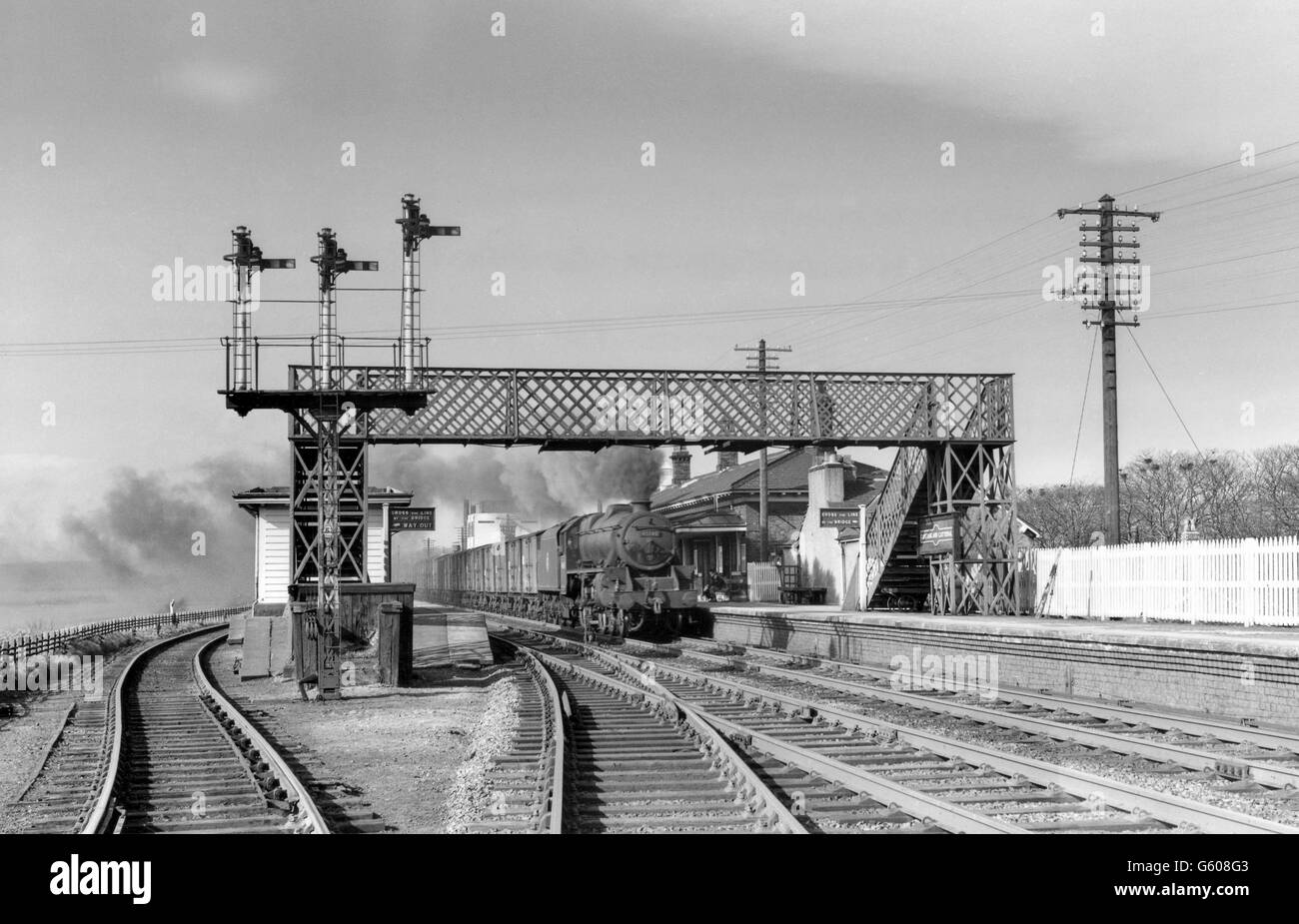 Garstang and Catterall on the former LNWR section of the West Coast Main Line... Stock Photo