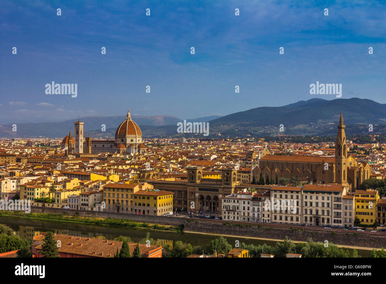 View of Florence from Piazzale Michelangelo, Italy Stock Photo