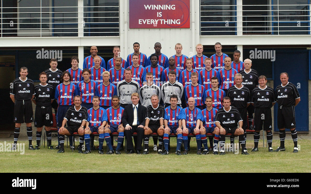 The Crystal Palace Football Team at the training ground. NO UNOFFICIAL CLUB WEBSITE USE. Stock Photo