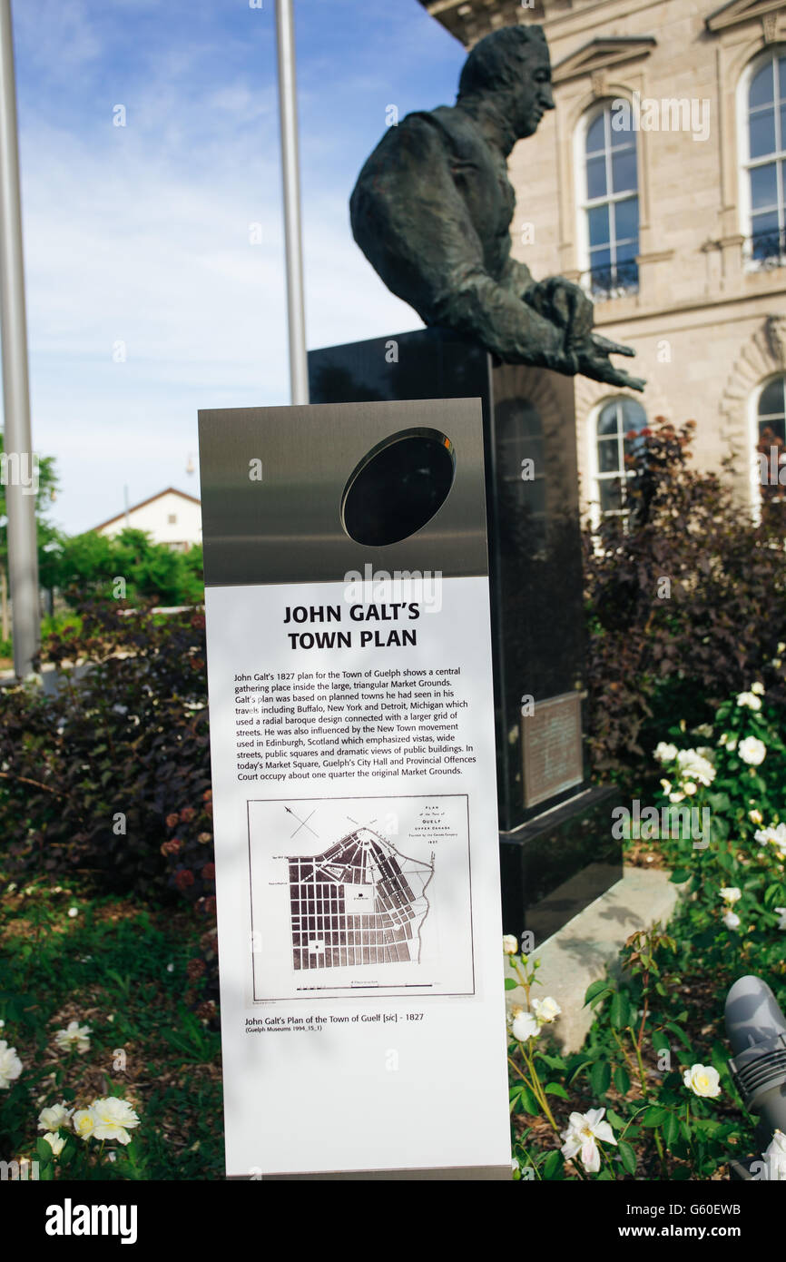 John Galt sculpture Guelph Canada Stock Photo