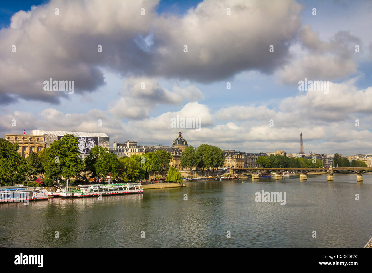 River Seine in Paris city Stock Photo