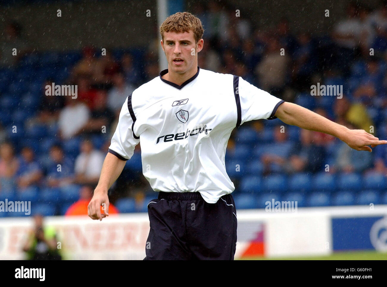 Danny Livesey in action for Bolton Wanderers during their pre-season friendly game between Cardiff City and Bolton Wanderers at Ninian Park, Cardiff. Stock Photo