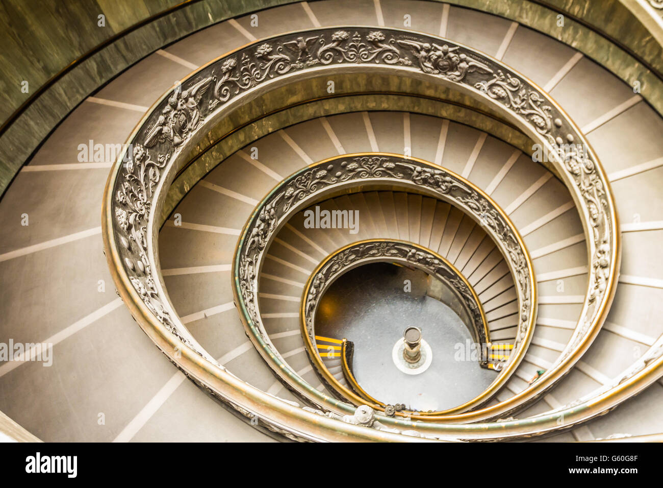 The famous spiral stairs in Vatican city Stock Photo