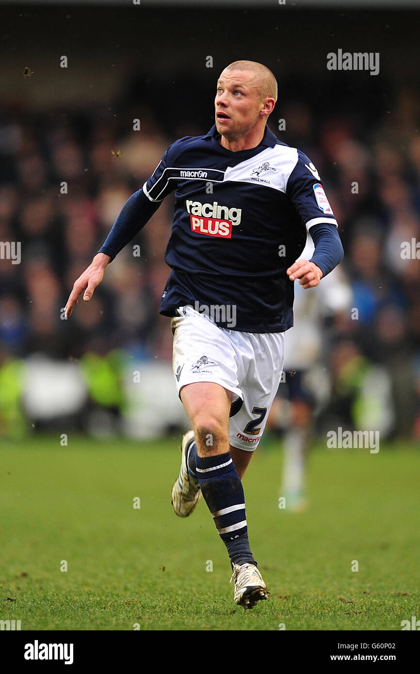 Millwall's Danny Shittu and Blackburn Rovers' Leon Best battle for the ball  Stock Photo - Alamy