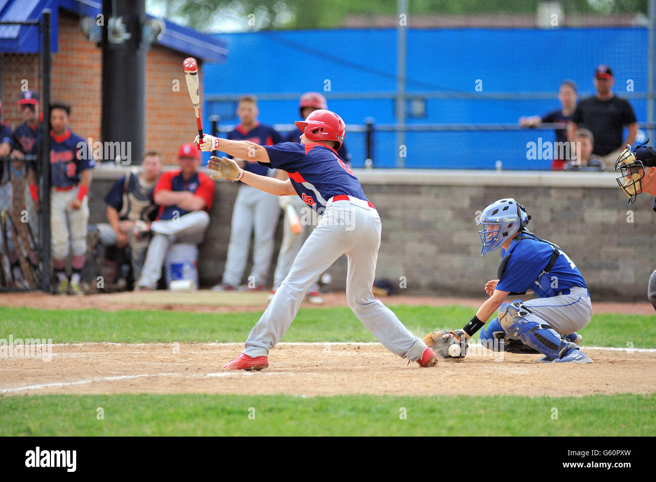 Baseball batter swing and miss High Resolution Stock Photography and