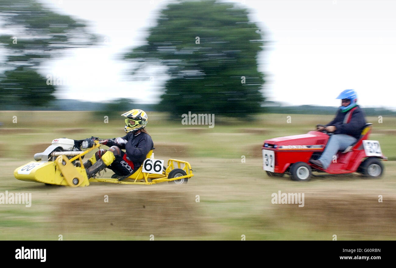 Pulborough Lawn Mower Racing Stock Photo Alamy