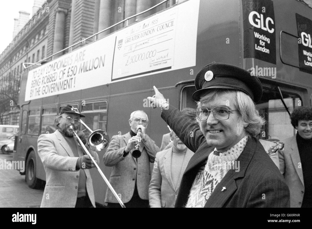 Transport - Terry Lightfoot - GLC Protest - London Stock Photo