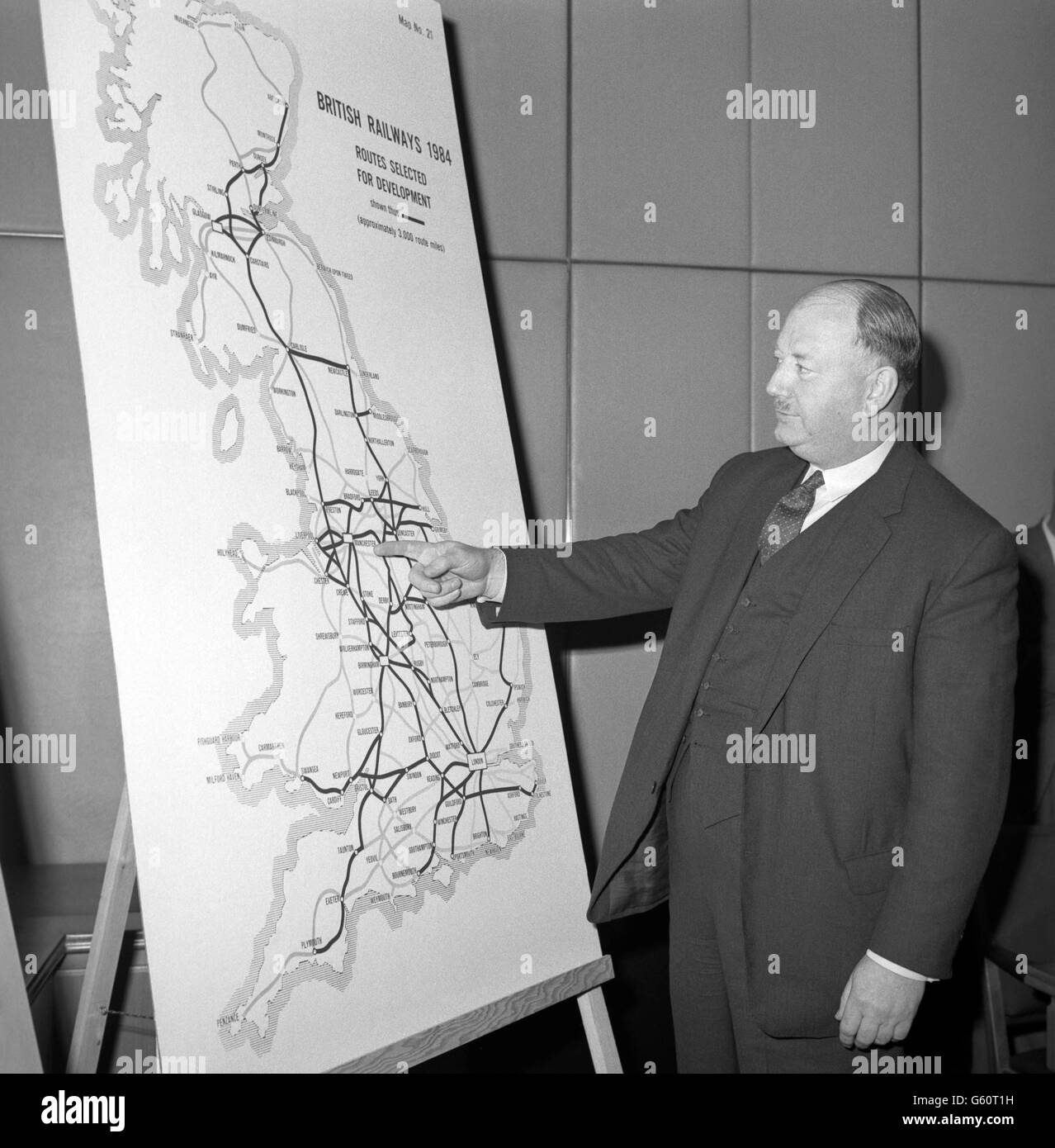 Transport - British Rail - Trunk Rail Routes Report - Dr Richard Beeching - Marylebone - London Stock Photo