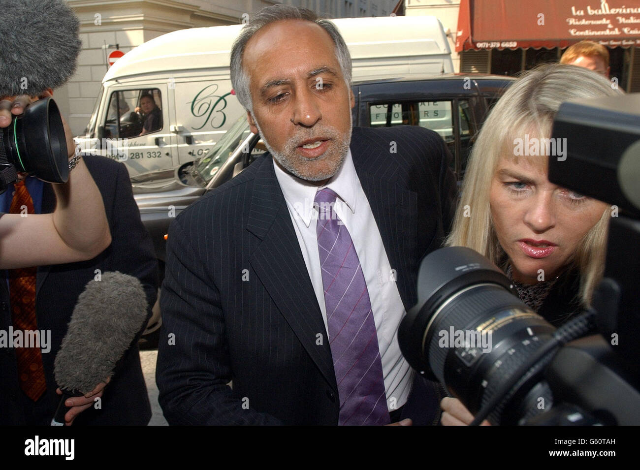 Gurbux Singh, 51, the chairman of the Commission for Racial Equality, arrives at Bow Street Magistrates Court in London where he pleaded guilty to threatening behaviour following an incident outside Lord's cricket ground. *Mr Singh was arrested following a confrontation with police after watching India beat England with three balls to spare in the one-day cricket international on July 13. His lawyer said Singh would be resigning his position at the CRE. Stock Photo