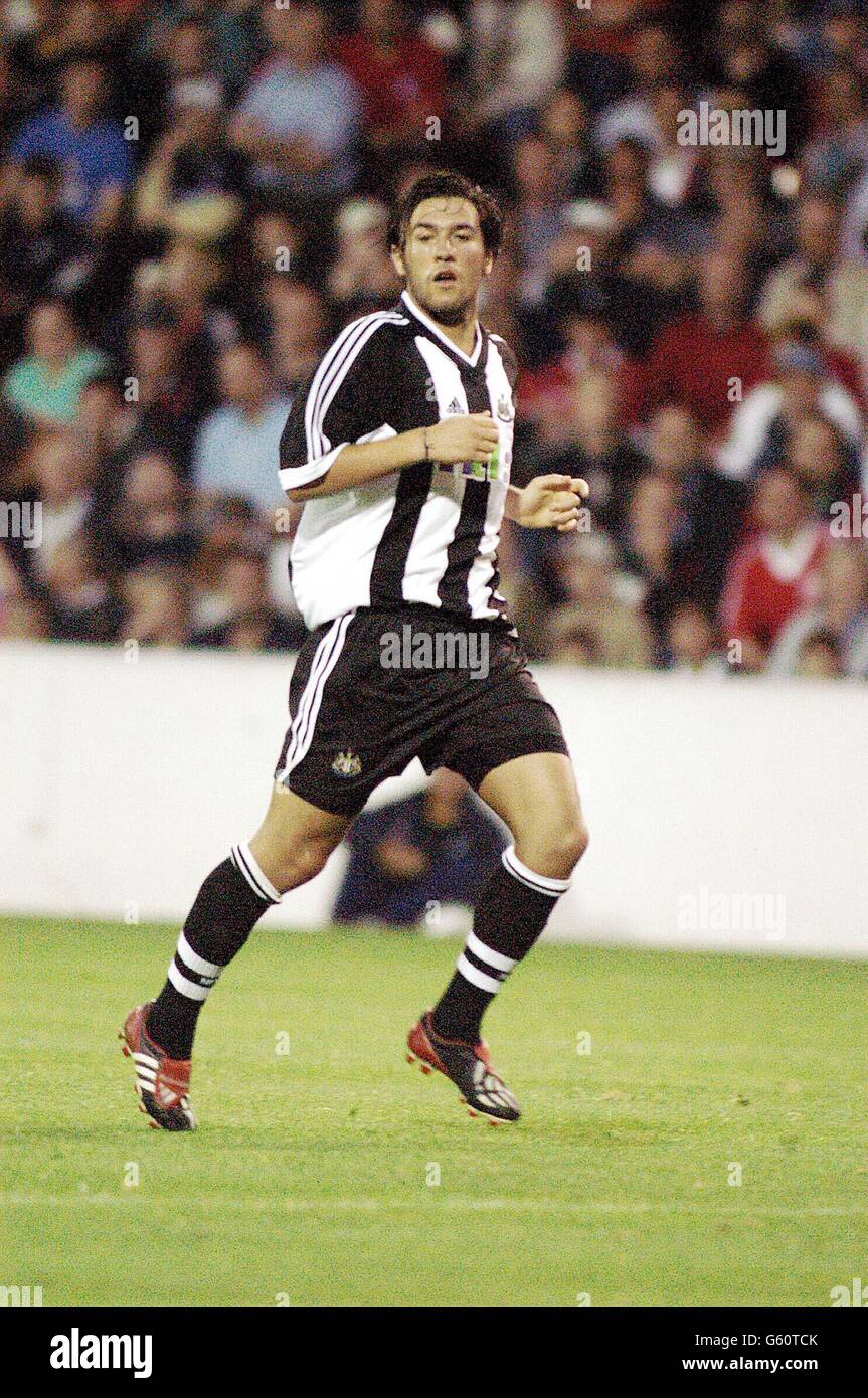 Hugo Vianna of Newcastle United in a preseason friendly against Nottingham Forest. Stock Photo