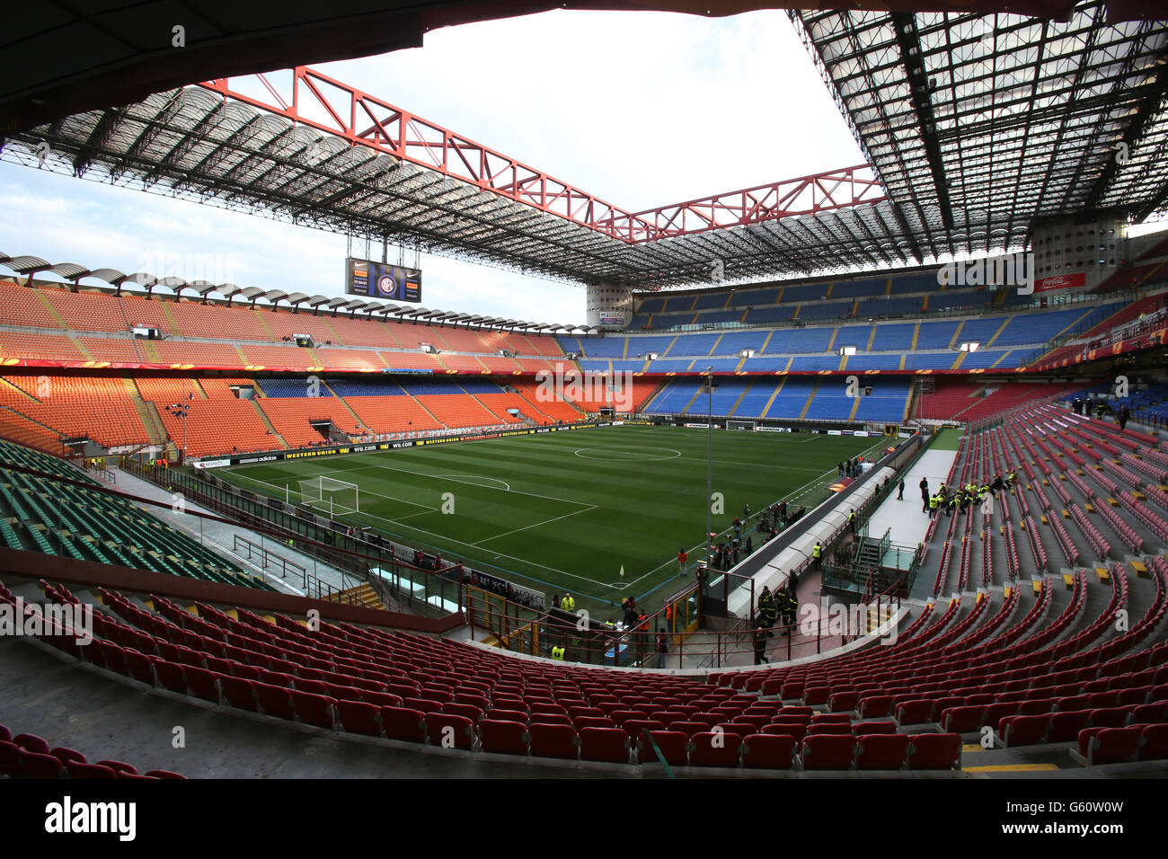 A general view of the Giuseppe Meazza Stadium, home of Inter Milan Stock Photo