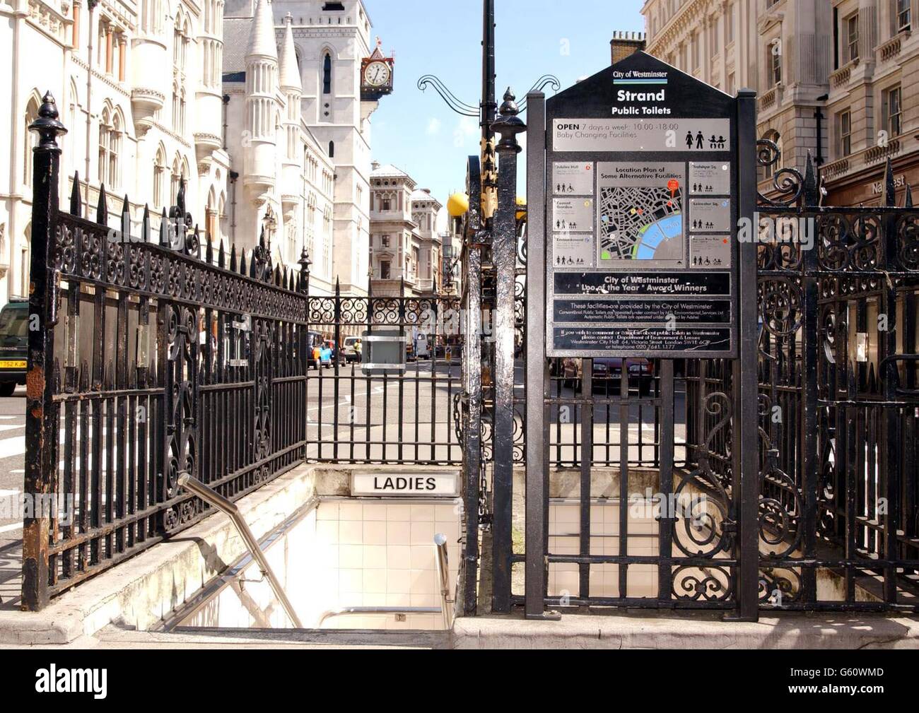 A public toilet in Fleet Street (where the first public loo opened in