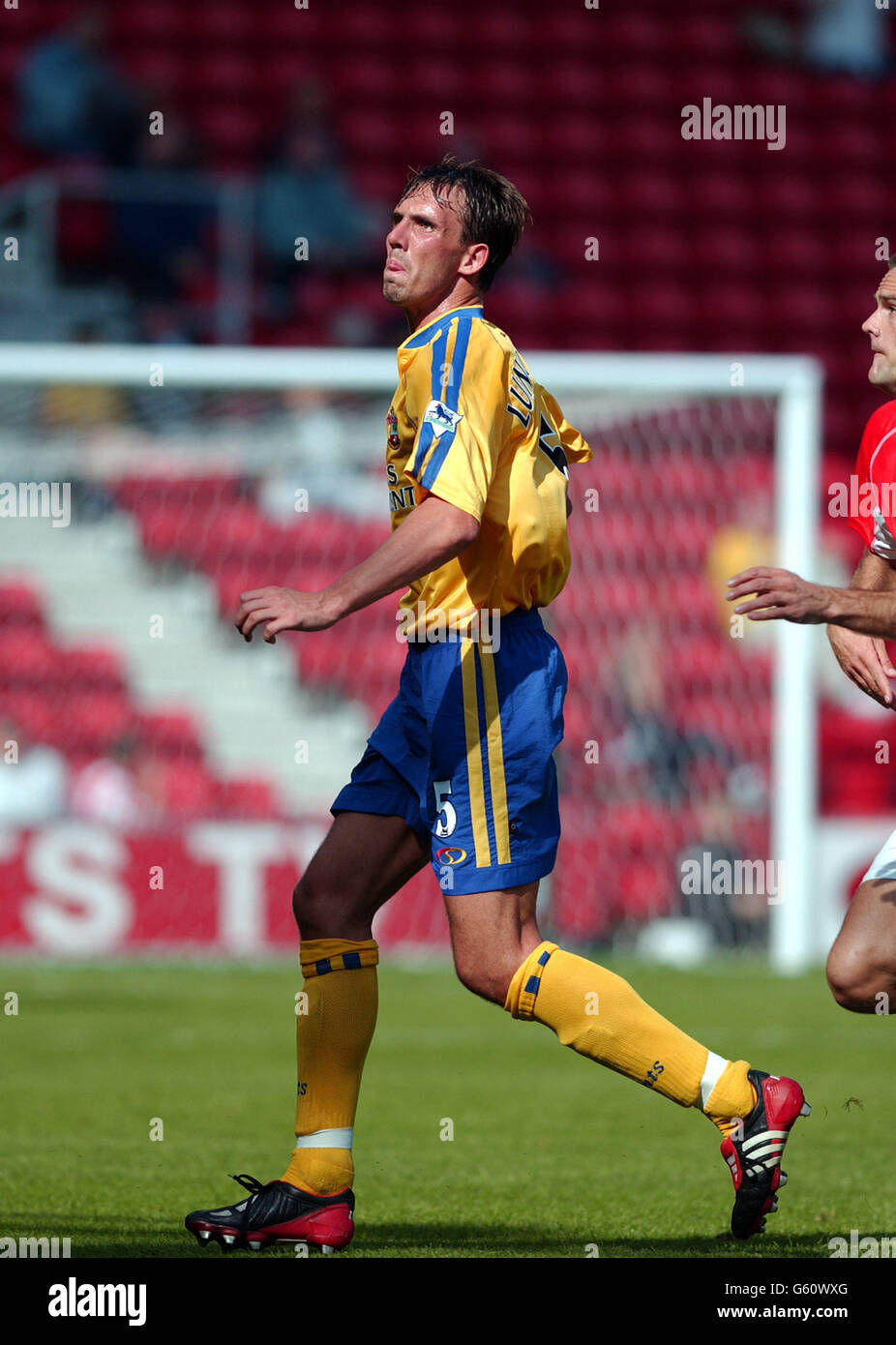 Claus Lundekvam in action during the pre-season friendly game between Southampton and FC Utrecht at St Mary's stadium, Southampton. Stock Photo