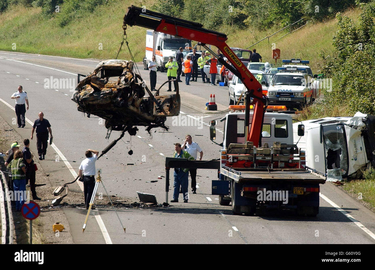 Police car death crash Stock Photo - Alamy