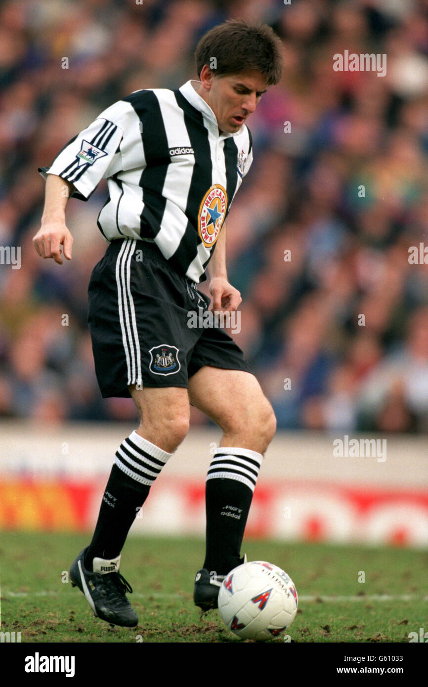 Soccer Manchester City v Newcastle United. Peter Beardsley, Newcastle